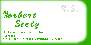 norbert serly business card